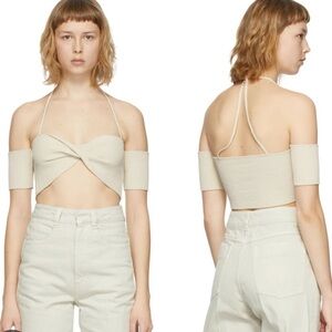 Jacquemus Le Haut Soleil' Tank Top BNWT in cream